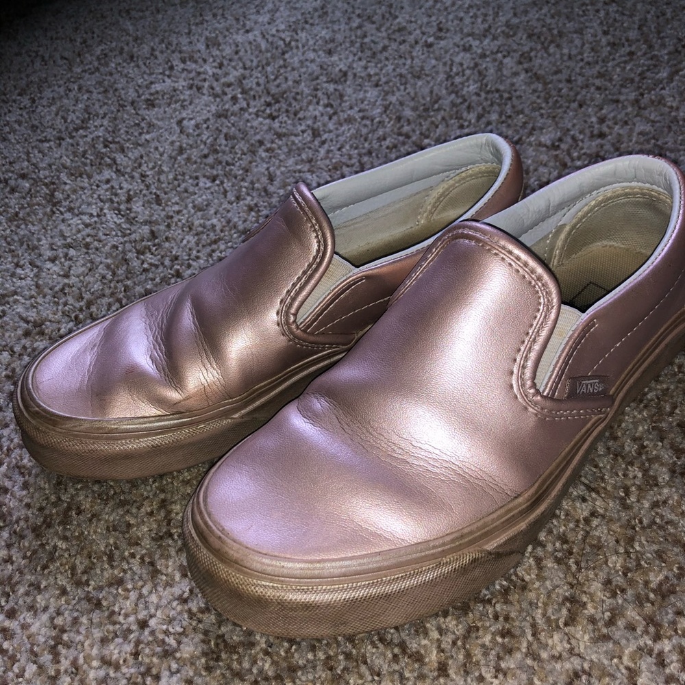 Rose Gold Vans Slip-Ons